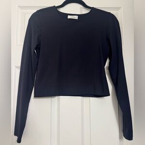 Aritzia Babaton Contour Crew Cropped Longsleeve NWOT
